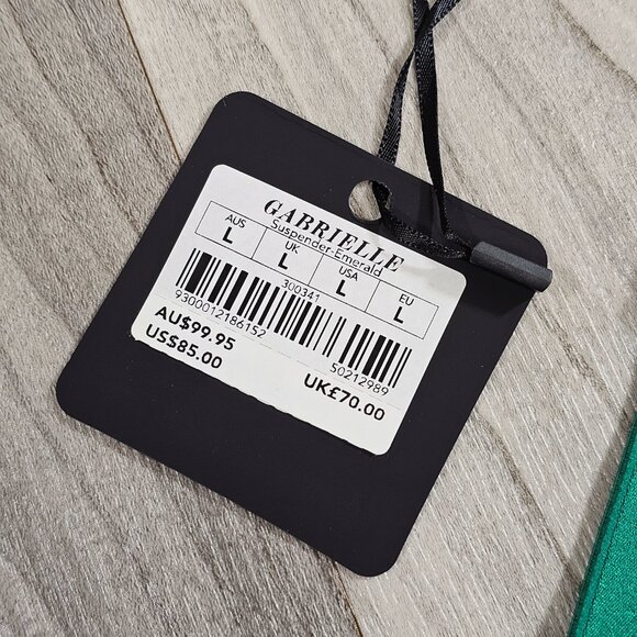 Honey Birdette Gabrielle Emerald Suspender Garter Belt Size L ~ NWT - Picture 3 of 6